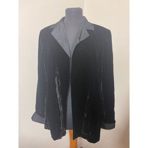 Sigrid Olsen NWT Black Velvet Blazer Jacket Size 10